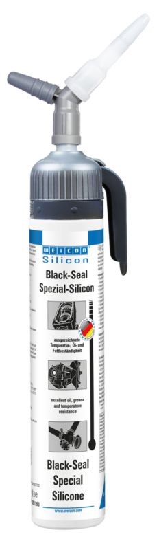 Black-Seal is black, high-temperature-resistant (+280 °C/+536 °F), free of solvents, strong, oil-resistant, grease-resistant, pressure-resistant, resistant to ageing and extremely elastic (breaking elongation of approx. 500%). It is suitable for bonding and sealing in applications where particularly high oil and grease resistance is required. The product can be used on gearbox, valve and casing covers, oil sumps, water pumps, gears and axles, flanges, tanks and containers, and in many other areas.