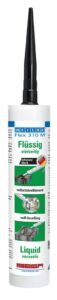 Flex 310 M Liquid black is a self-levelling, 1-component casting and coating mass based on polyoxypropylene. The product is permanently elastic and paintable after curing. The flexible adhesive and sealant cures odourless, is resistant to weather and UV rays, has an excellent resistance to ageing and is free of silicone. Flex 310 M Liquid black can be used in various applications for the bonding and sealing of many different materials such as metals, many plastics, ceramics, wood, glass or stone and for insulation and impregnation. The flexible adhesive and sealant can also be used in other industrial areas, such as in tank and apparatus construction, in car bodywork, container and vehicle construction, in pipeline and fittings construction, in the energy and electrical industries, in sound insulation and insulation technology and in plastics technology.